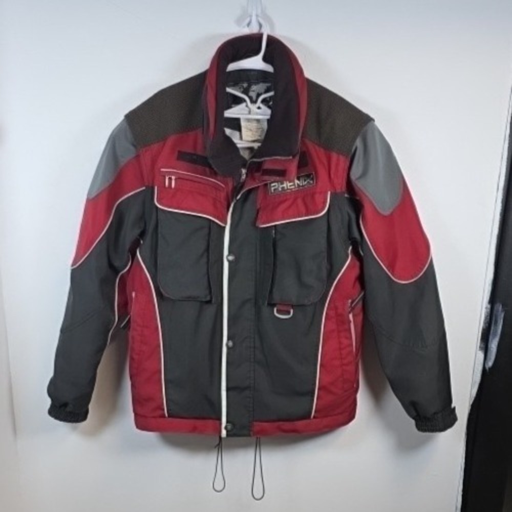 Phenix Mens XL DiAPLEX Ski Jacket Red Grey Black Waterproof Winter Snowboard Top